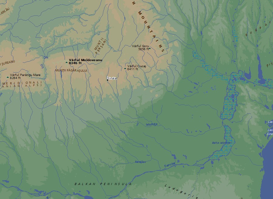 carte géophysique de la région