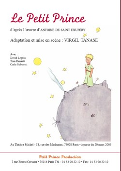 Le Petit Prince, pièce de théâtre adaptée et mise en scène par Virgil Tanase